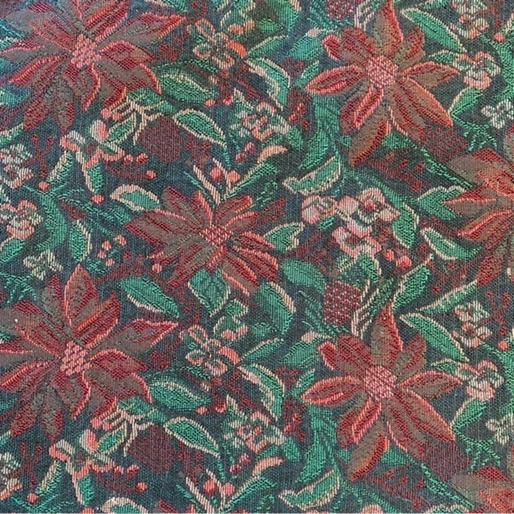 Crate&Barrel red green cotton Christmas Holiday Placemats Set of 6 EUC